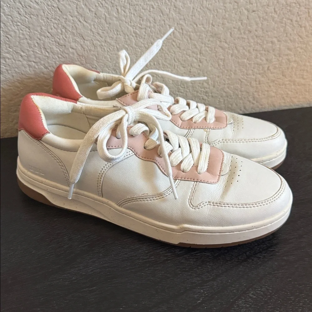 Madewell Court Sneakers in Pink and White Leather Women’s Size 9 - Picture 7 of 10
